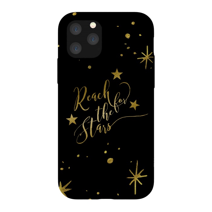 iPhone 11 Pro StrongFit Reach For The Stars Golden Quote by Andrea Haase