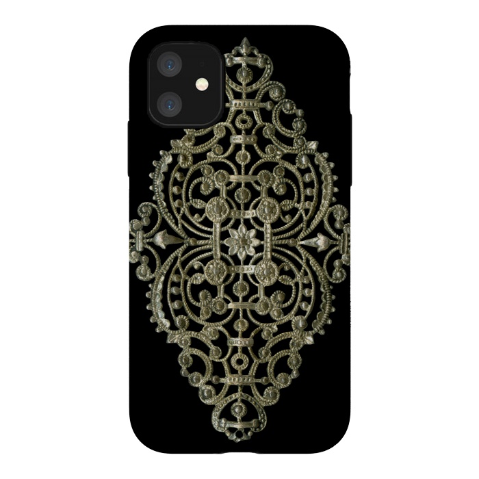iPhone 11 StrongFit Golden Ornamental Jewelry by Andrea Haase