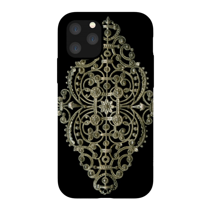 iPhone 11 Pro StrongFit Golden Ornamental Jewelry by Andrea Haase