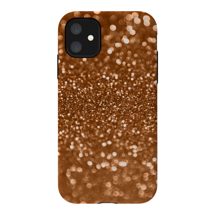 iPhone 11 StrongFit Copper Glamour Glitter 2 by Andrea Haase