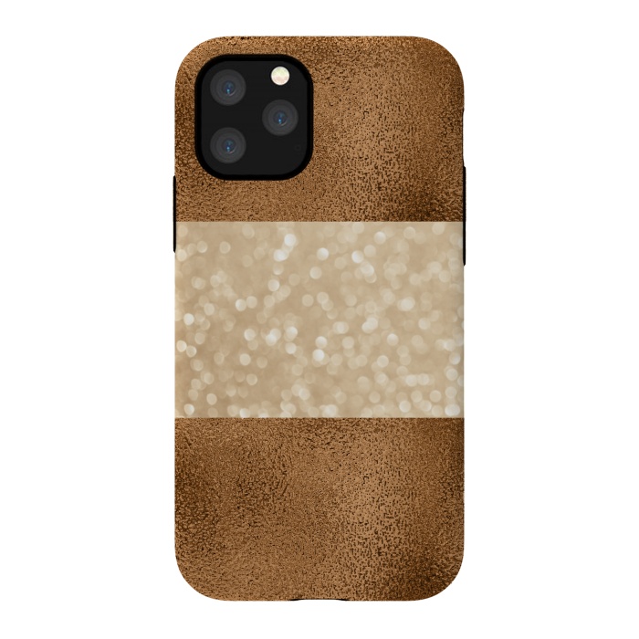 iPhone 11 Pro StrongFit Faux Glitter And Copper by Andrea Haase