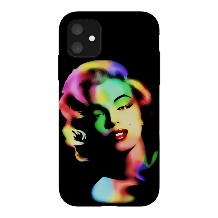 iPhone 11 StrongFit Marilyn Monroe Rainbow Colors  by BluedarkArt