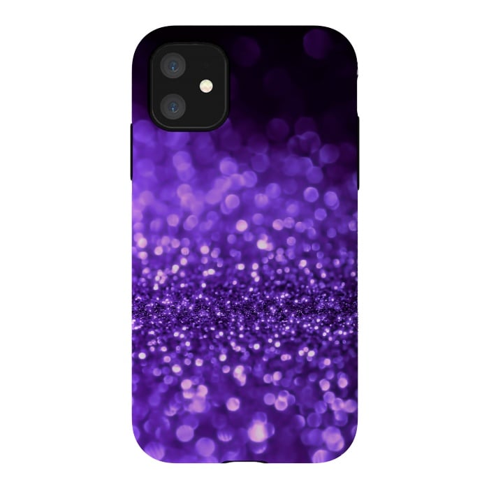 iPhone 11 StrongFit Ultra Violet Faux Glitter by  Utart