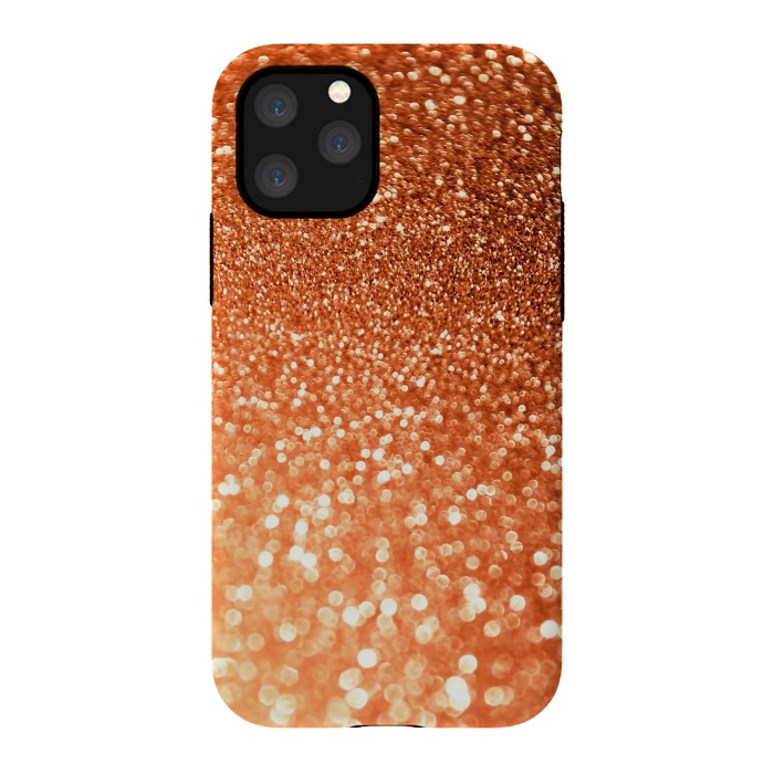 iPhone 11 Pro StrongFit Peach Faux Glitter by  Utart