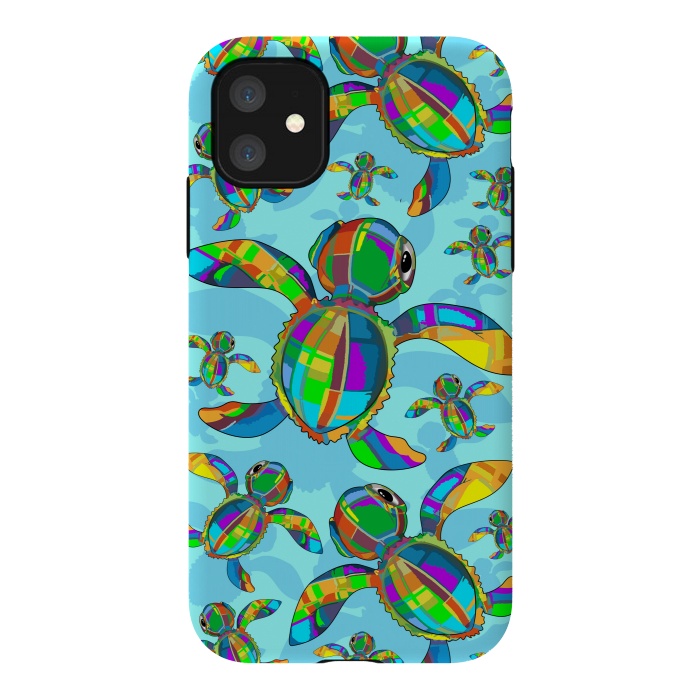 iPhone 11 StrongFit Baby Sea Turtle Fabric Toy by BluedarkArt
