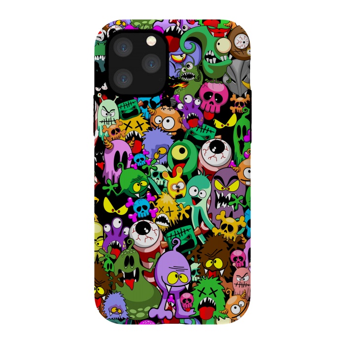 iPhone 11 Pro StrongFit Monsters Doodles Characters Saga by BluedarkArt