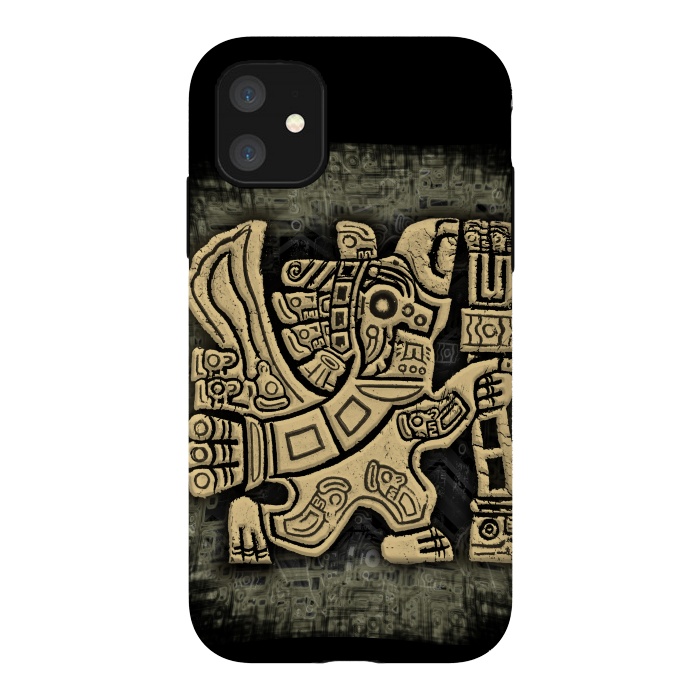 iPhone 11 StrongFit Aztec Eagle Warrior by BluedarkArt