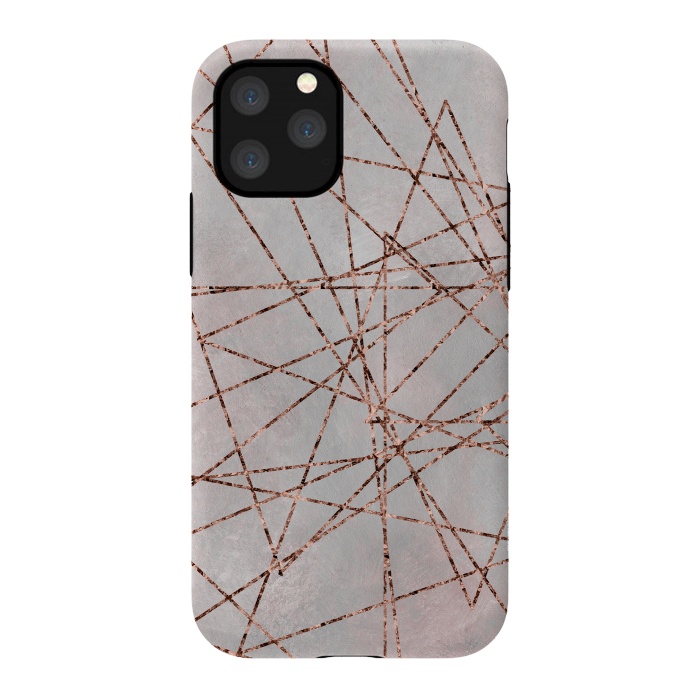 iPhone 11 Pro StrongFit Copper Lines On Marble 2 by Andrea Haase