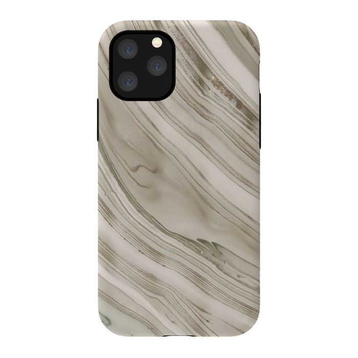 iPhone 11 Pro StrongFit Greige Faux Marble Elegance 2 by Andrea Haase