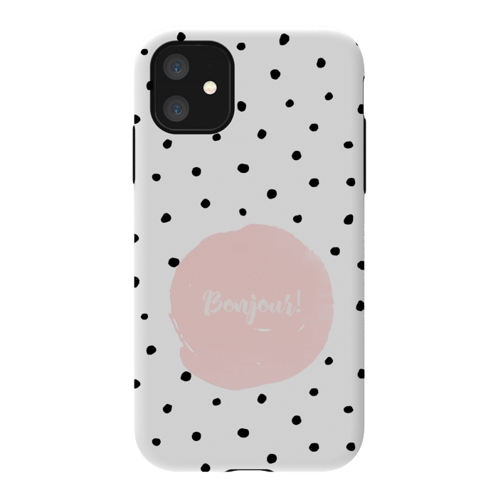 iPhone 11 StrongFit Bonjour - on polka dots  by  Utart