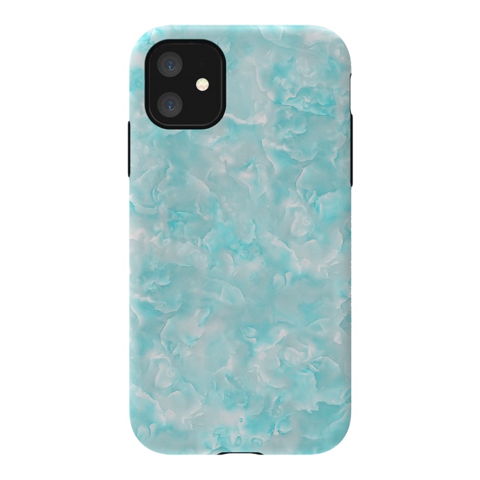 iPhone 11 StrongFit Aqua White Mother of pearl by  Utart