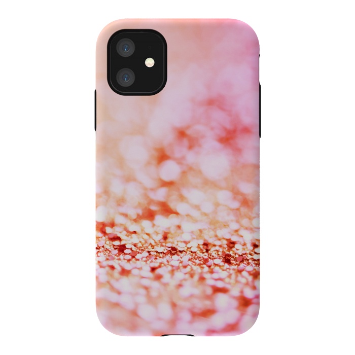 iPhone 11 StrongFit Sunny pink faux glitter by  Utart