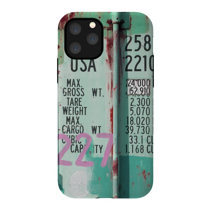 iPhone 11 Pro StrongFit Turquoise Grafitti Container by Andrea Haase