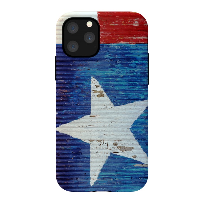 iPhone 11 Pro StrongFit Texas Flag On Distressed Metal by Andrea Haase