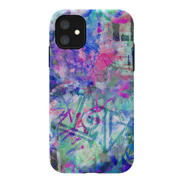 iPhone 11 StrongFit Colorful Grafitti by Andrea Haase
