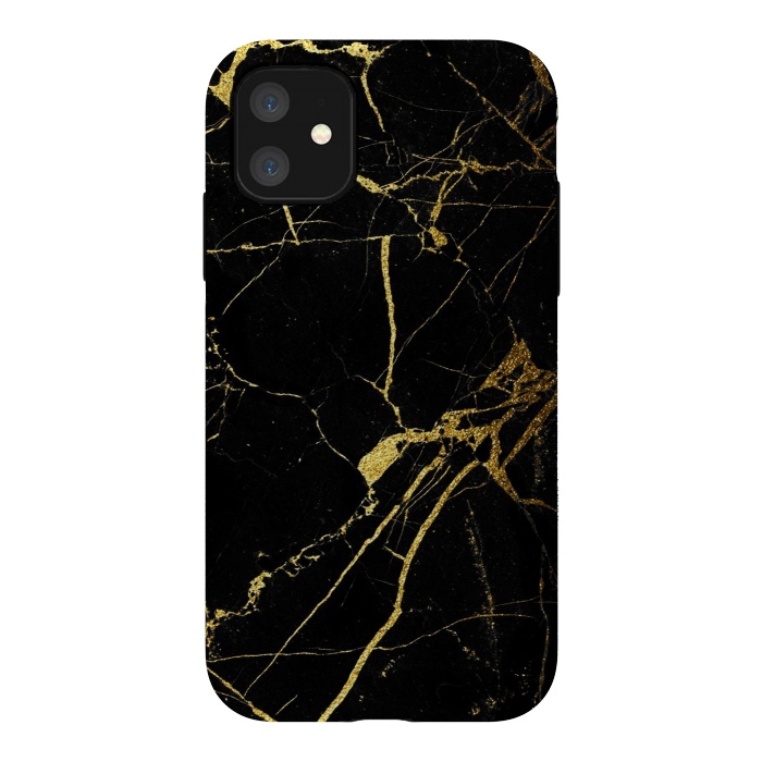 iPhone 11 StrongFit  Black-Gold Marble Impress by ''CVogiatzi.