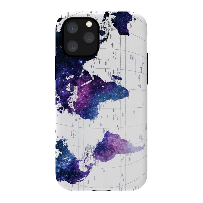 iPhone 11 Pro StrongFit ALLOVER THE WORLD-Galaxy map by ''CVogiatzi.