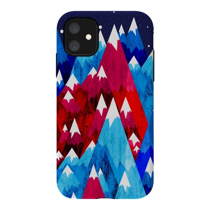 iPhone 11 StrongFit Blue Peak Mountains by Steve Wade (Swade)