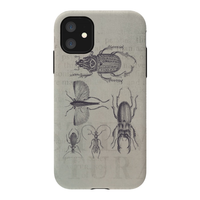 iPhone 11 StrongFit Vintage Beetles And Bugs by Andrea Haase