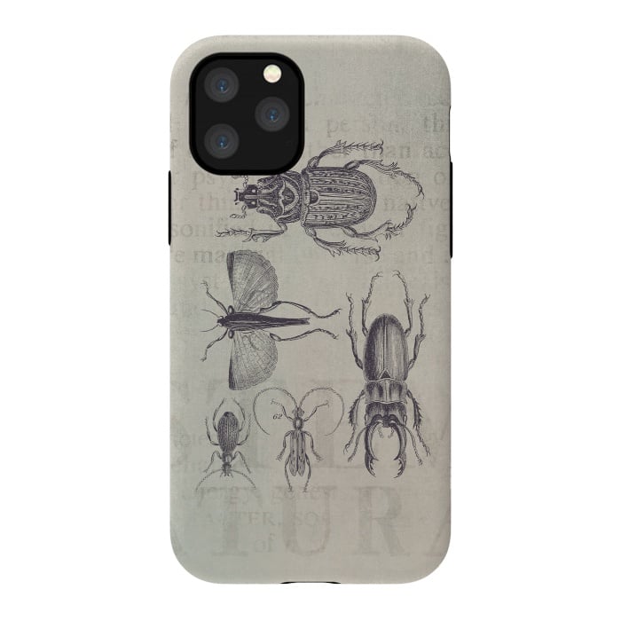 iPhone 11 Pro StrongFit Vintage Beetles And Bugs by Andrea Haase