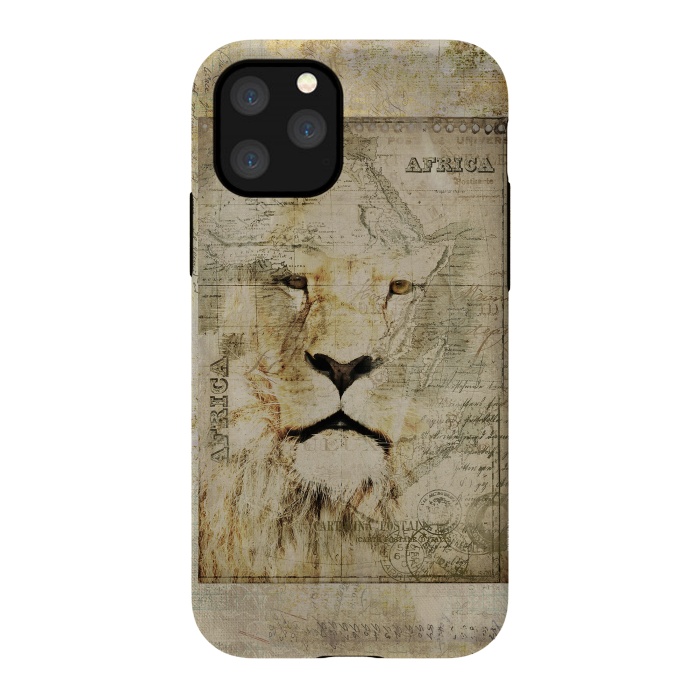 iPhone 11 Pro StrongFit Lion King Of Africa Collage by Andrea Haase