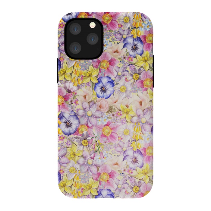 iPhone 11 Pro StrongFit Lovely Spring Pansy Pattern by  Utart