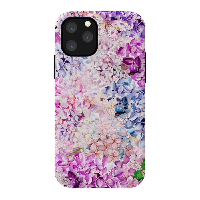 iPhone 11 Pro StrongFit Purple Lilacs and Hydrangea by  Utart