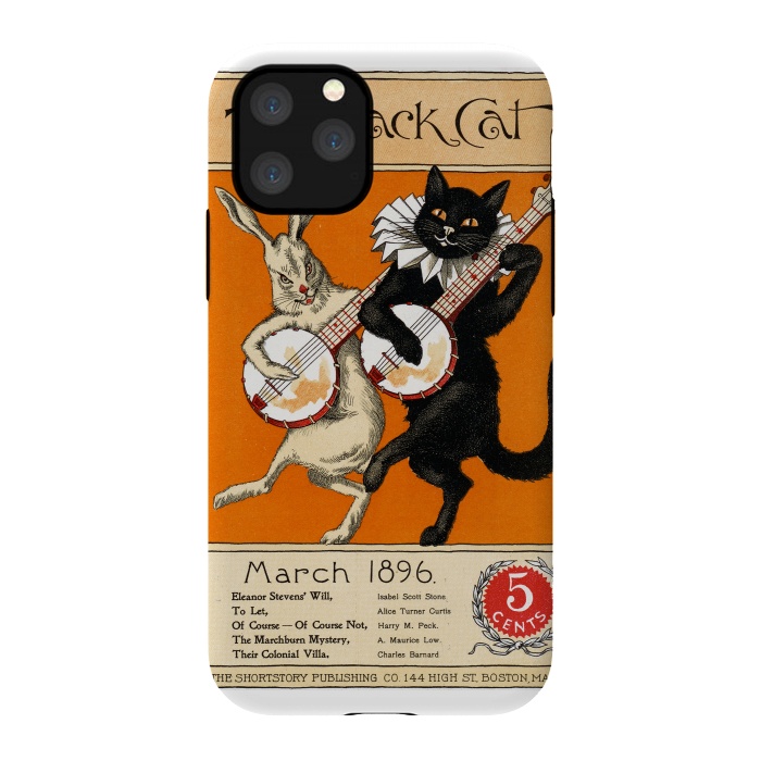 iPhone 11 Pro StrongFit Cat And Rabbit Vintage Poster by Andrea Haase