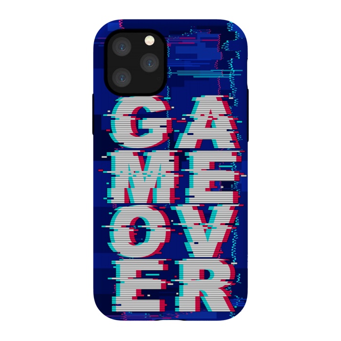iPhone 11 Pro StrongFit Game Over Glitch Text Distorted by BluedarkArt
