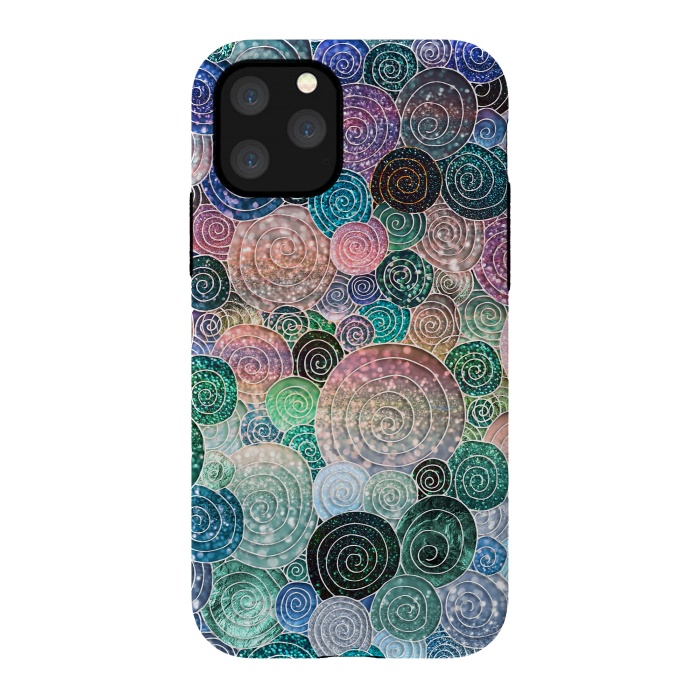 iPhone 11 Pro StrongFit Multicolor Trendy Dots and Circles  by  Utart