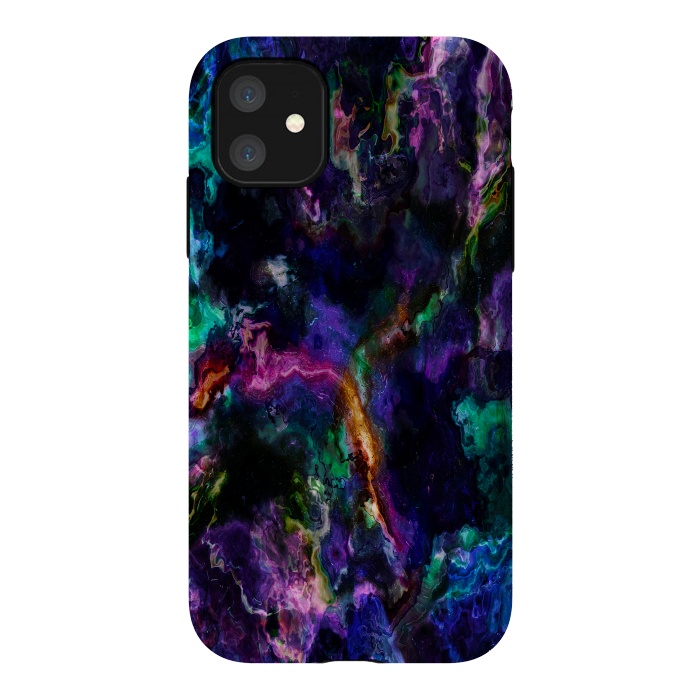 iPhone 11 StrongFit Colorful marble by haroulita