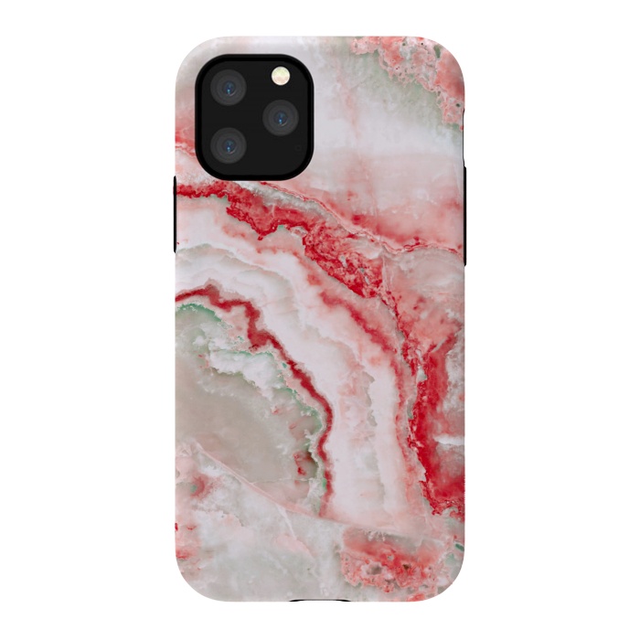 iPhone 11 Pro StrongFit Coral Red Veined Agate by  Utart