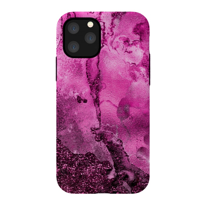iPhone 11 Pro StrongFit Purple and Pink Glittering Ink Marble by  Utart