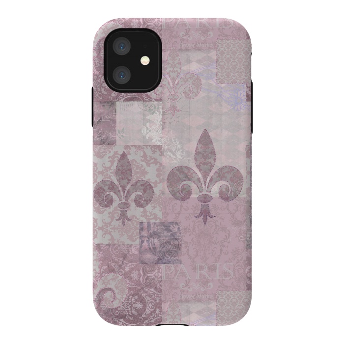 iPhone 11 StrongFit Romantic Vintage Pattern Soft Pink by Andrea Haase