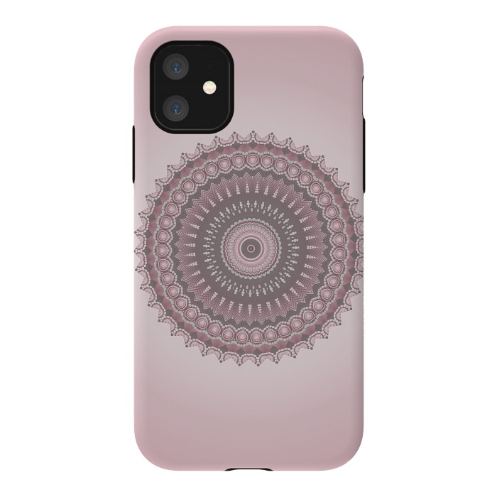 iPhone 11 StrongFit Soft Pink Mandala Design by Andrea Haase