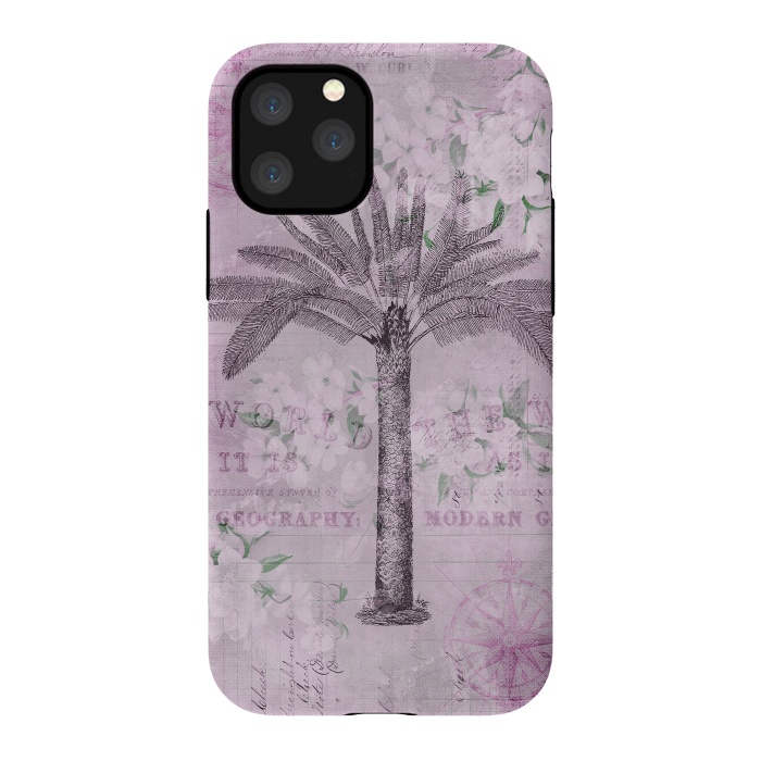 iPhone 11 Pro StrongFit Vintage Palm Tree Art by Andrea Haase