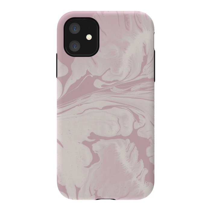 iPhone 11 StrongFit Pink Marbled Wet Paint 2 by Andrea Haase