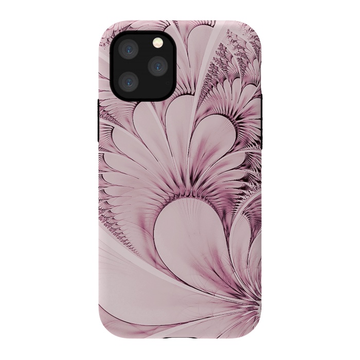 iPhone 11 Pro StrongFit Pink Flourish Fractal by Andrea Haase