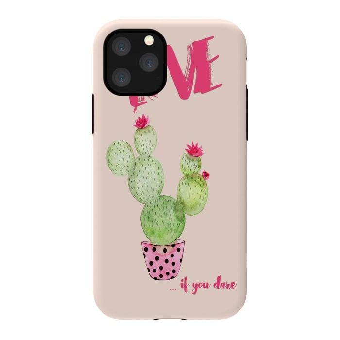 iPhone 11 Pro StrongFit Love if you dare- Cactus by  Utart
