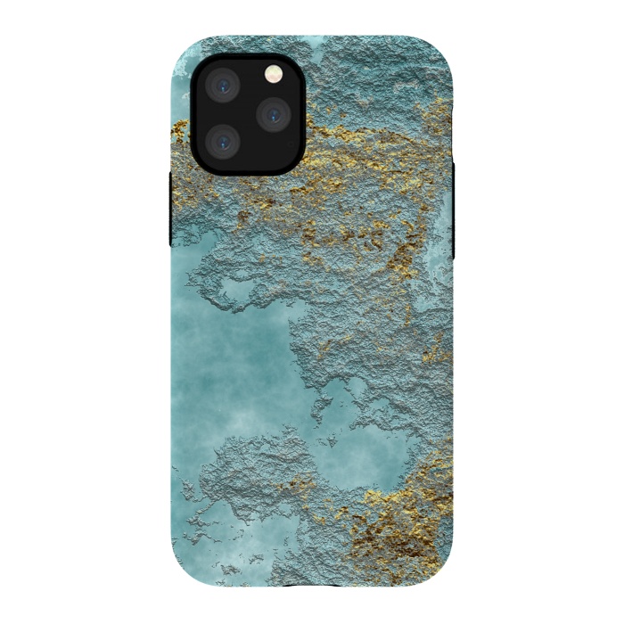 iPhone 11 Pro StrongFit Gold Teal Minearal by Andrea Haase