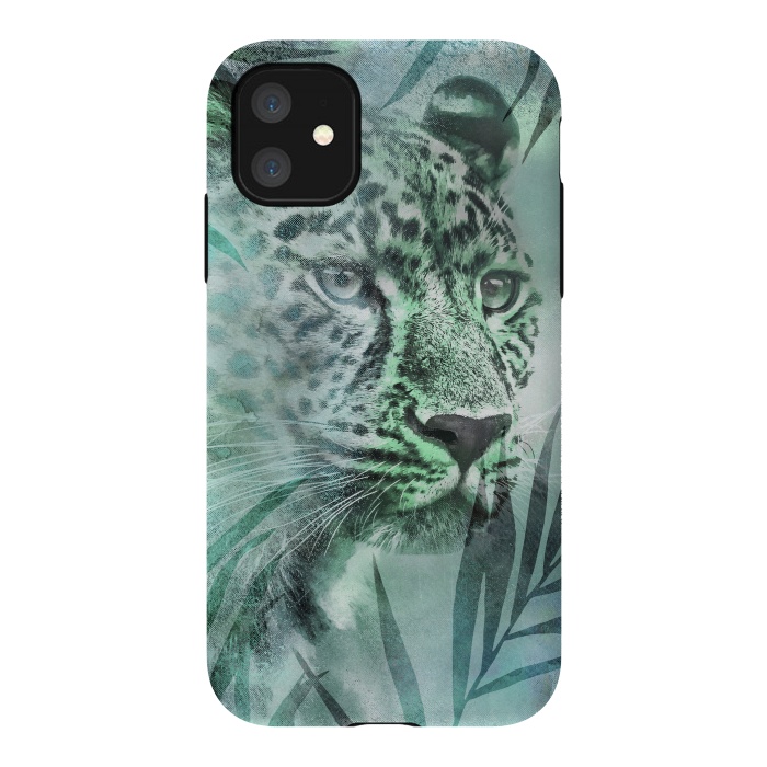 iPhone 11 StrongFit Cheetah Green Jungle 2 by Andrea Haase