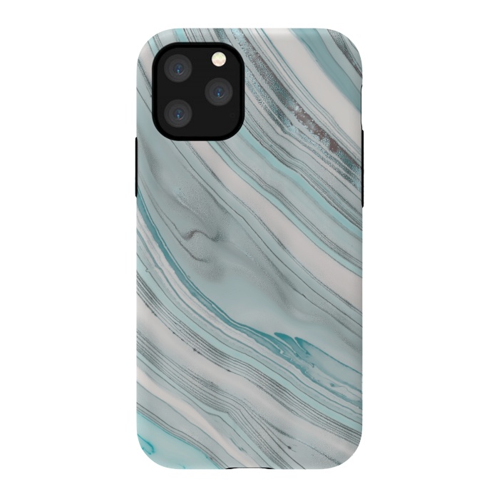 iPhone 11 Pro StrongFit Teal Marble Elegance 2 by Andrea Haase