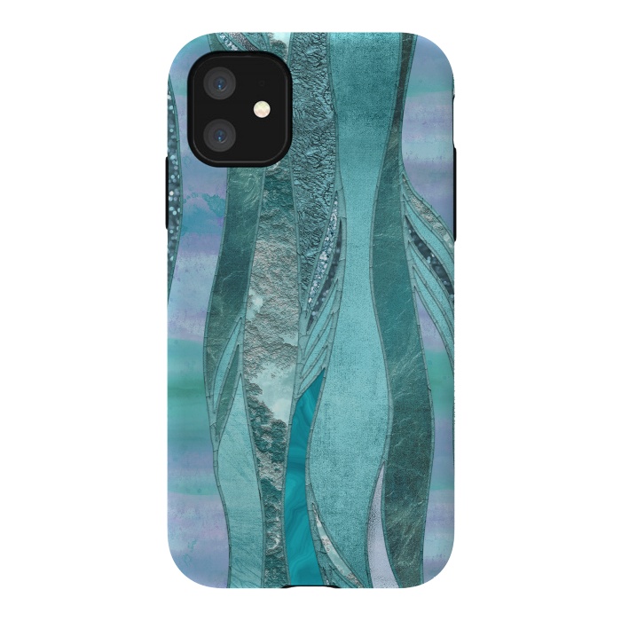 iPhone 11 StrongFit Turquoise Green Glamour by Andrea Haase