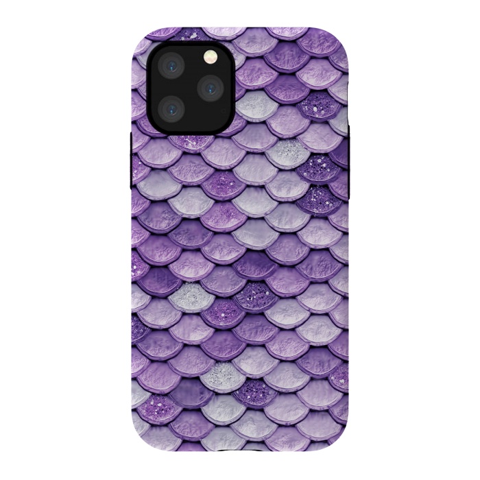 iPhone 11 Pro StrongFit Purple Metal Glitter Mermaid Scales by  Utart