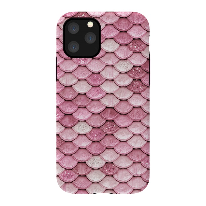 iPhone 11 Pro StrongFit Pink Glitter Mermaid Scales by  Utart