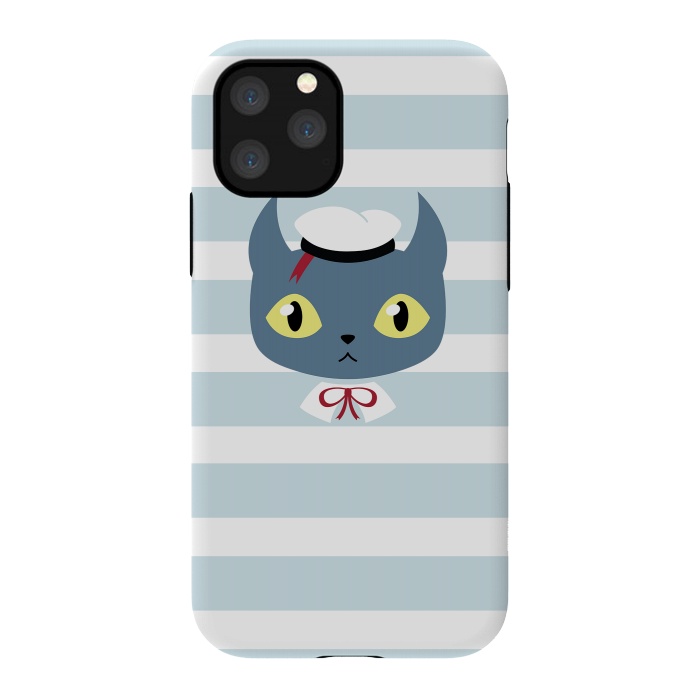 iPhone 11 Pro StrongFit Sailor cat by Laura Nagel