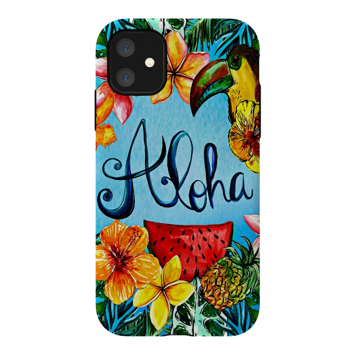 iPhone 11 StrongFit Aloha Tropical Fruits by  Utart