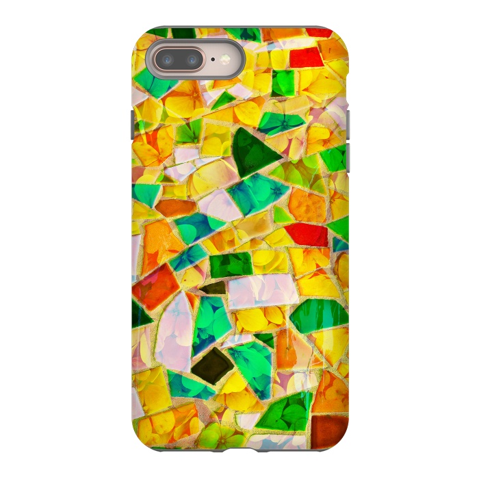 iPhone 7 plus StrongFit Yellow glass abstract art painting phone case by Josie