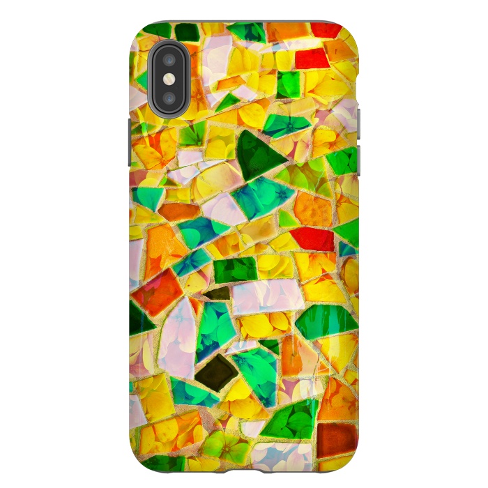 iPhone Xs Max StrongFit Yellow glass abstract art painting phone case by Josie
