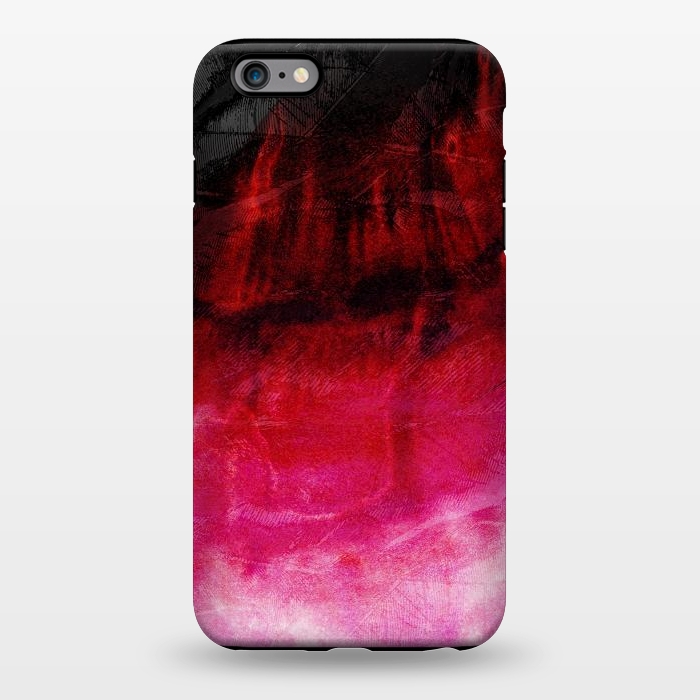 iPhone 6/6s plus StrongFit Red pink paint strokes abstract phonecase by Josie